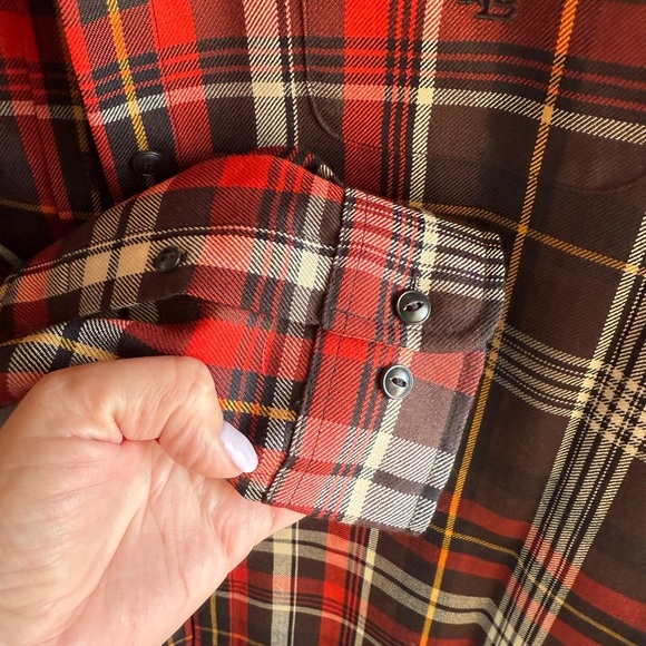 Ralph Lauren Red and Black Casual Button Down Shirt Women’s Sz L - Picture 3 of 16